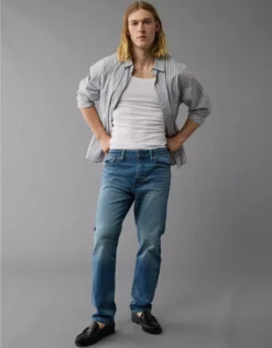AE AirFlex+ Athletic Straight Jean Indigo Waters