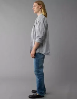 AE AirFlex+ Athletic Straight Jean Indigo Waters 9 AE AirFlex+ Athletic Straight Jean Indigo Waters -American Eagle Fashion 1115 6954 445 os