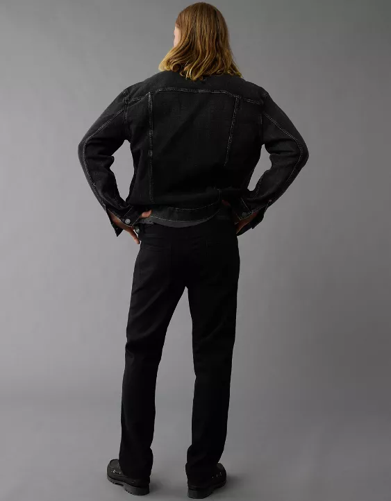 AE AirFlex+ Athletic Straight Jean Black 2 AE AirFlex+ Athletic Straight Jean Black - Image 2