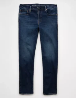 AE AirFlex+ Athletic Straight Jean Authentic Dark Indigo -American Eagle Fashion 1115 7349 965 f