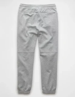AE 24/7 Textured Fleece Jogger Heather Gray -American Eagle Fashion 1122 5095 006 b