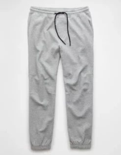 AE 24/7 Textured Fleece Jogger Heather Gray -American Eagle Fashion 1122 5095 006 f