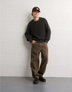 AE Fisherman Crew Neck Sweater Black Wash