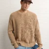 AE Fisherman Crew Neck Sweater Chocolate