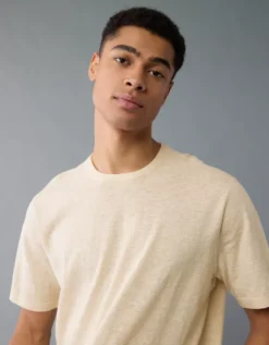 AE Slub Sweater T-Shirt Oatmeal -American Eagle Fashion 1142 1954 286 l2