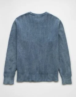 AE Lightweight Textured Sweater Blue -American Eagle Fashion 1142 2023 400 b
