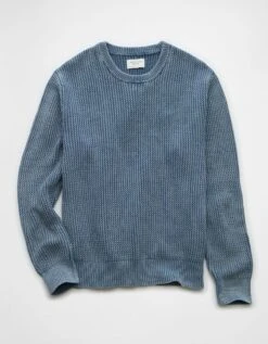 AE Lightweight Textured Sweater Blue -American Eagle Fashion 1142 2023 400 f