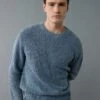 AE Lightweight Textured Sweater Blue