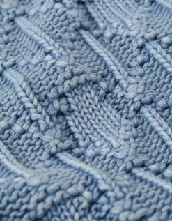 AE Fisherman Crew Neck Sweater Blue Powder -American Eagle Fashion 1142 2116 431 d1