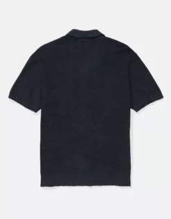 AE Waffle Button-Up Polo Shirt Charcoal -American Eagle Fashion 1148 2030 008 b