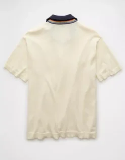 AE Pride Weekend Sweater Polo Shirt White -American Eagle Fashion 1148 2103 100 b