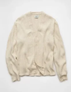 AE Washed Shaker Cardigan Cream -American Eagle Fashion 1149 2060 106 f