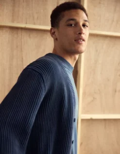 AE Washed Shaker Cardigan Midnight Blue -American Eagle Fashion 1149 2060 483 l2