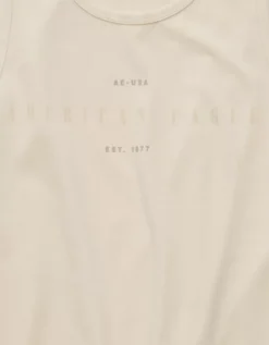 AE Logo Graphic Tank Top Cream -American Eagle Fashion 1161 4320 106 d1