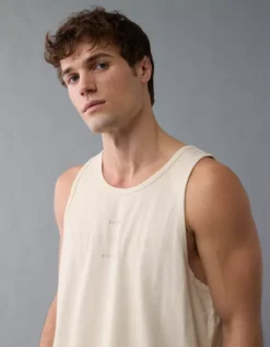 AE Logo Graphic Tank Top Cream -American Eagle Fashion 1161 4320 106 d2