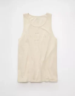 AE Logo Graphic Tank Top Cream -American Eagle Fashion 1161 4320 106 f