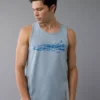AE Graphic Tank Top Light Blue
