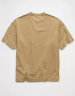 AE Boxy Sueded Jersey T-Shirt Khaki -American Eagle Fashion 1164 4154 212 b