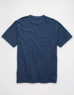 AE Logo Lived-In T-Shirt Navy -American Eagle Fashion 1164 4155 410 b
