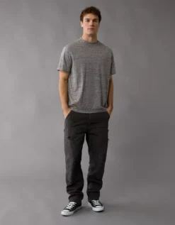 AE Logo Lived-In T-Shirt Grey -American Eagle Fashion 1164 4222 050 os