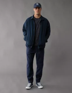 AE Logo Lived-In T-Shirt Rich Navy -American Eagle Fashion 1164 4222 405 d2