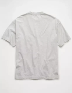 AE Boxy Sueded Jersey T-Shirt Heather Gray -American Eagle Fashion 1164 4388 006 b