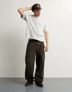 AE Boxy Sueded Jersey T-Shirt Heather Gray