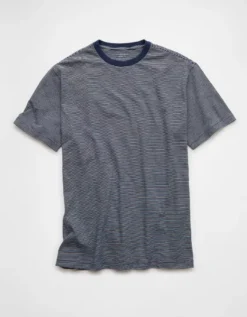 AE Striped Slub T-Shirt Navy -American Eagle Fashion 1164 4398 410 f