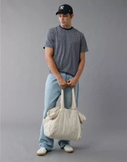 AE Striped Slub T-Shirt Navy