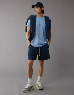 AE Lived-In Slim T-Shirt Blue -American Eagle Fashion 1164 4440 400 d2