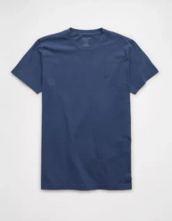 AE Lived-In Slim Fit T-Shirt Navy -American Eagle Fashion 1164 4440 410 f