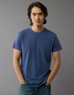 AE Lived-In Slim Fit T-Shirt Navy -American Eagle Fashion 1164 4440 410 os