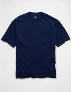 AE Boxy Indigo T-Shirt Dark Blue -American Eagle Fashion 1164 4522 451 f