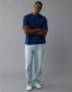 AE Boxy Indigo T-Shirt Dark Blue