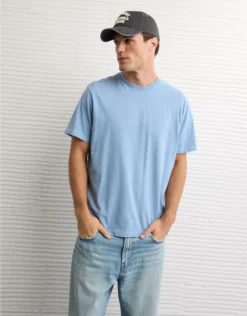 AE Lived-In T-Shirt Soft Blue
