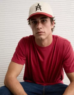 AE Lived-In T-Shirt Holiday Red -American Eagle Fashion 1164 4540 596 d2