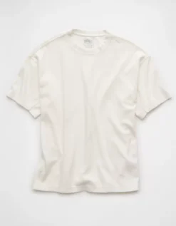AE 24/7 Boxy Thermal T-Shirt White -American Eagle Fashion 1164 4585 100 f