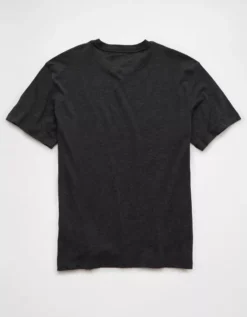 AE Lightweight Icon T-Shirt Onyx Black -American Eagle Fashion 1164 4821 016 b