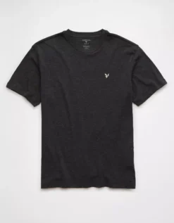 AE Lightweight Icon T-Shirt Onyx Black -American Eagle Fashion 1164 4821 016 f