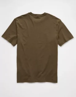 AE Lightweight Icon T-Shirt Bunker Olive -American Eagle Fashion 1164 4821 306 b