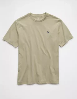 AE Lightweight Icon T-Shirt Olive -American Eagle Fashion 1164 4821 309 f