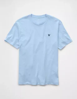 AE Lightweight Icon T-Shirt Blue Path -American Eagle Fashion 1164 4821 403 f