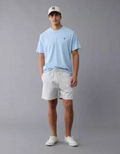 AE Lightweight Icon T-Shirt Blue Path -American Eagle Fashion 1164 4821 403 os