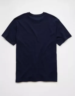 AE Lightweight Icon T-Shirt Navy -American Eagle Fashion 1164 4821 410 b
