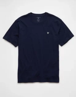 AE Lightweight Icon T-Shirt Navy -American Eagle Fashion 1164 4821 410 f