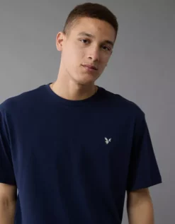 AE Lightweight Icon T-Shirt Navy -American Eagle Fashion 1164 4821 410 os