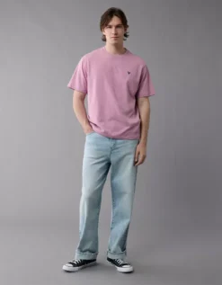 AE Lightweight Icon T-Shirt Purple Wash -American Eagle Fashion 1164 4821 593 os