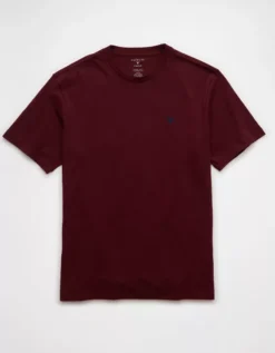 AE Lightweight Icon T-Shirt Deep Burgundy -American Eagle Fashion 1164 4821 604 f