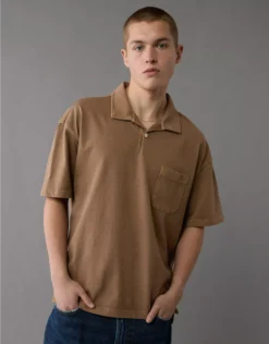 AE Weekend Polo Shirt Brown
