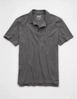 AE 24/7 Club Logo Polo Shirt Gray -American Eagle Fashion 1165 4176 020 f